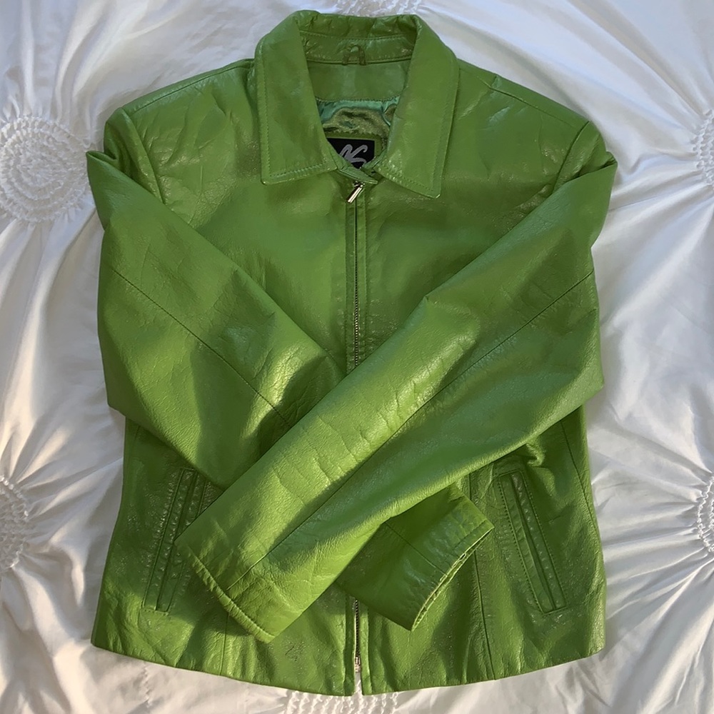 Maxima Green Leather Coat / Jacket